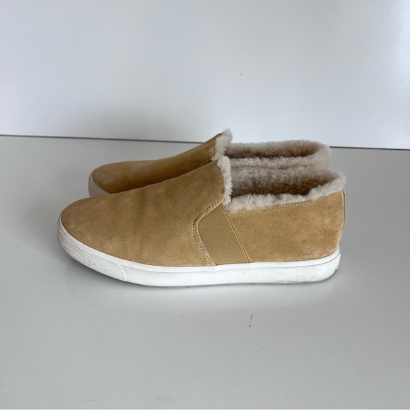 Vince Women's Blair Shearling Lined Slip On Suede Sneaker - Picture 6 of 8